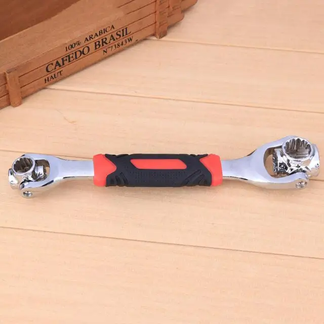 Toma de herramientas 48 en 1 Llave de Tigre, funciona con pernos Spline Torx, 360 grados, 6 puntos, universal, para reparación de automóviles, 25cm Toma de herramientas 48 en 1 Llave de Tigre, funciona con pernos Spline Torx, 360 grados, 6 puntos, universal, para reparación de automóviles, 25cm