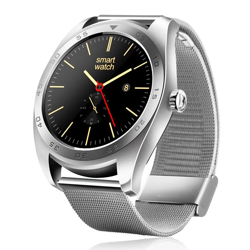 

Bluetooth 4.0 Smartwatch Call Message Reminder Sports Pedometer Anti-lost Heart Rate Monitor Steel Strap 2018