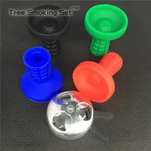 Силиконовая кальянная чаша и 1 шт. металлический Кальян Древесный уголь для кальяна, кальяны Алюминий кальян ручка с 4-мя цветами решетки силиконовая чаша