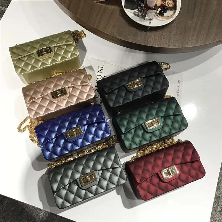 

TekiEssica Satchel Handbag Plaid Color PVC Bag Candy Color Tote Bag Designer Women Crossbody Shoulder Messenger Bag Handbag