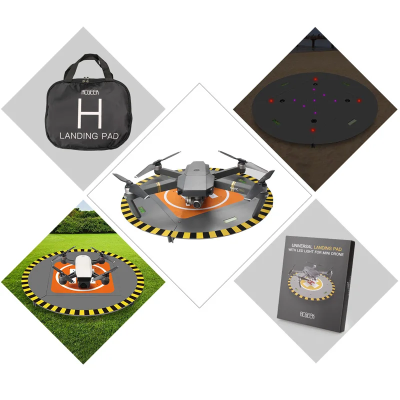 Parking Apron Night Flight Lighting Landing Pad For DJI phantom 3 4 4pro Mavic Pro 1 2 zoom air spark Parrot Bebop Drone portable 1 (3)
