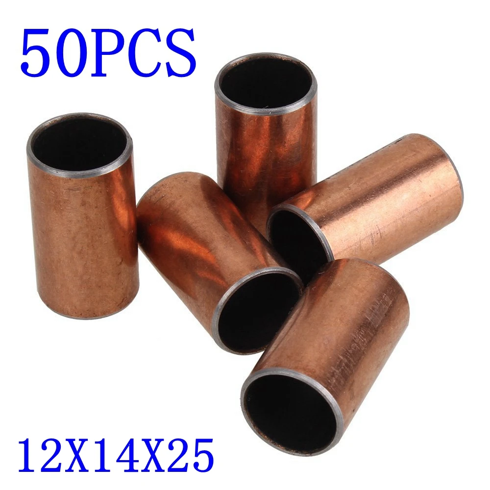

50PCS SF-1 Self Lubricating Composite Ball Bearing Bushing Sleeve 12 x 14 x 25mm