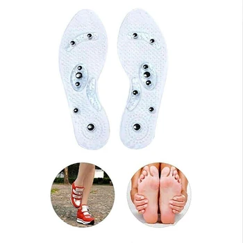 

2 Pairs Acupressure Sole Shoes Insole Pressure Points Magnets Reflex Point transparent