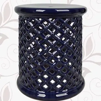 

New Design Indoor ceramic Antique drum porcelain garden stool Glazed hand painted round ceramic chinese ceramic garden stool