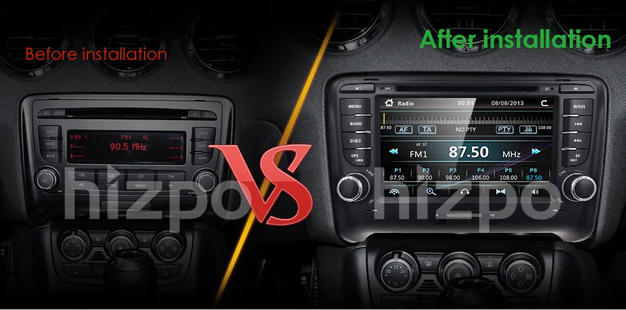 Cheap Touch screen 2 DIN Car DVD GPS Radio stereo For AUDI TT 2006-2014 MK2 GPS AUDIO dvd player Steering wheel TVBOX RDS Bluetooth CD 3