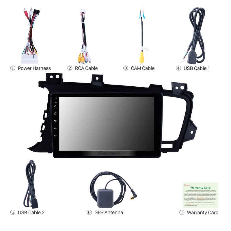 Perfect Seicane Android 8.1/9.0 For 2011-2014 Kia k5 Left Hand Drive 9 inch Car GPS Navigation Radio Player with Steering Wheel Control 4