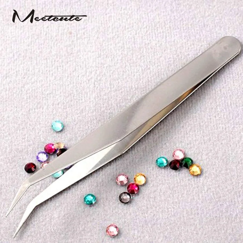 

Meetcute Useful Stainless Steel Handmade Jewelry Tweezers Beads Pick-up Tools for Making Bracelet Earrings Necklace