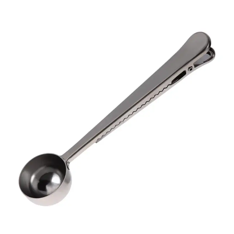 1 шт. многофункциональная ложка для кофе из нержавеющей стали с зажимом|Кофейные