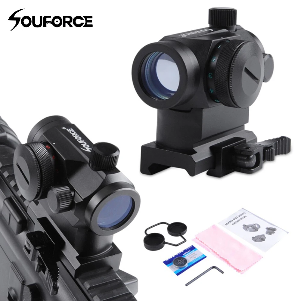 QD 높은 레드 그린 도트 홀로그램 시력 Riflescope 빠른 분리 20mm 마운트 소총 스코프 Picatinny 및 위버 레일 시스템