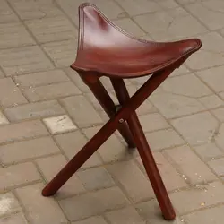 Портативный три ноги дерево художник складной стул W/седло кожа сиденье Мебель для гостиной деревянный штатив стул для открытый/закрытый