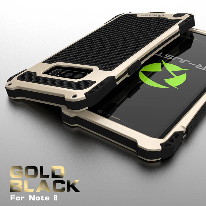 Note8 противоударный чехол оригинальный R Just металлический из углеродного волокна