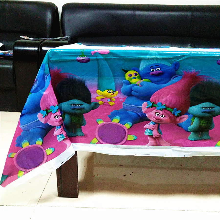 

108cm*180cm Trolls Party Supplies Table Cloth Favors Kids Boy Birthday Party Festival Decoration Trolls Birthday Party Themes