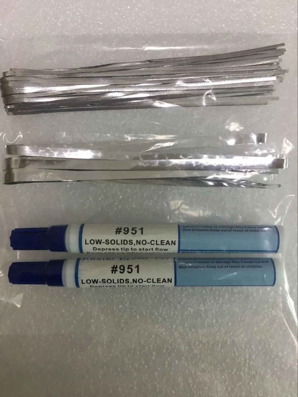 Online 20 Meters Tabbing Tab Wire + 2 Meters PV Ribbon Bus Wire + 2Pcs 951 Soldering Rosin Flux Pen For DIY Soldering Solar Cell Panel