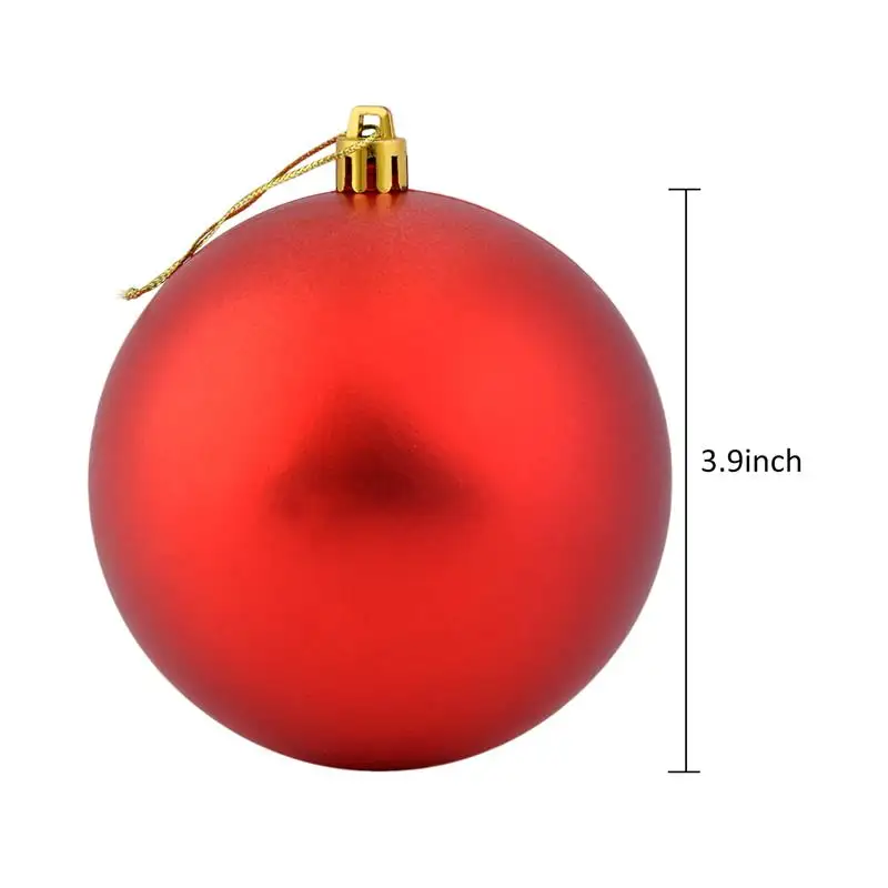 6 шт Рождественский шар сплошной цвет декоративный Блестящий пластиковое украшение шар 10 см для рождественского декора