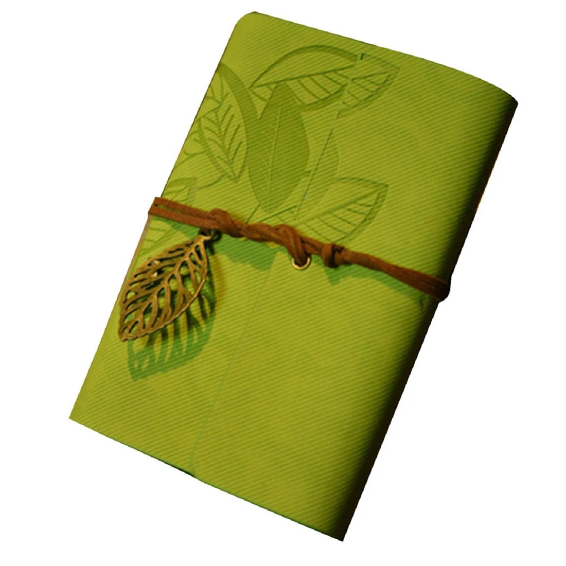 

Vintage Design Notebook Leather Cover with Strap and Accessories Leaf White Pages Diary Notebook Note Pad Memo Agenda Notebook