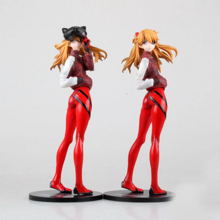 

Original box 20cm Anime EVA Neon Genesis Evangelion 3.0 Asuka Langley Shikinami Alter Red Jersey Cap PVC Figure doll model Toys