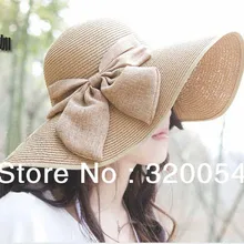 1 шт., 2013 Летняя льняная летняя шляпа с большим бантом, с широкими полями, шляпа от солнца, соломенная шляпа, многоцветный