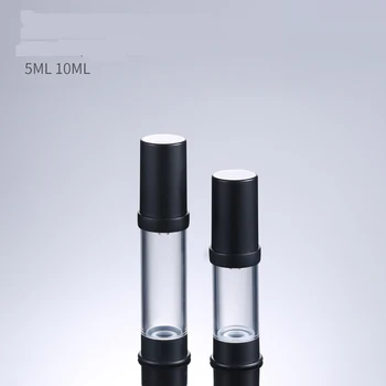 

300pcs/lot Airless 5ml 10ml Epmty Vacuum Pump Toilet Vessel Cosmetic Bottle Mini Transparent Lotion Bottle Treatment Travel Tool