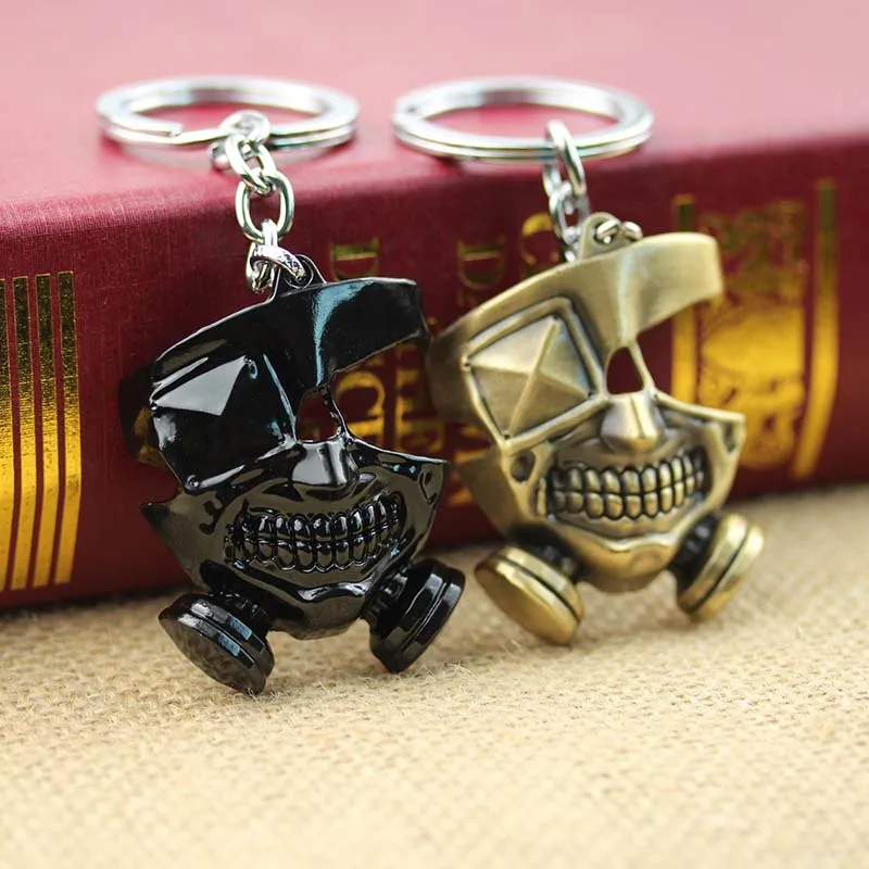 Anime Cartoon Tokyo Ghoul keychain Kaneki Ken Mask Cosplay Pendant