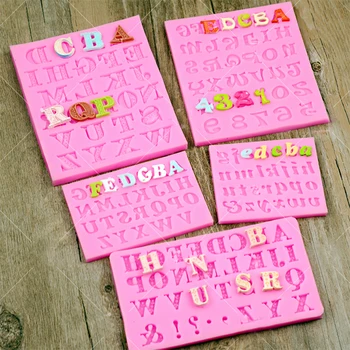 

New Arrival Alphabet Cake Mold Silicone Capital Lower Case Alphabets Confectionery Fondant Mold Cake Cupcake Decorating DIY