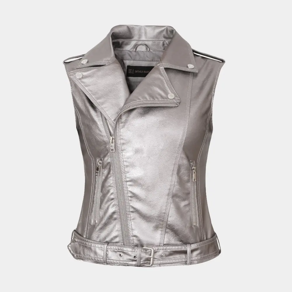 Женская короткая куртка из ПУ кожи с поясом на молнии|pu leather jacket|brand jacketfashion jacket |