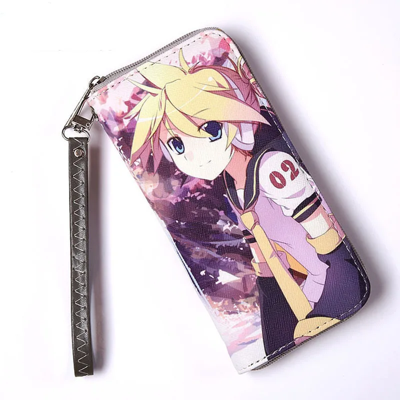 Аниме Хацунэ Мику Vocaloid 2 кагамин Рин Лен Длинный кошелек на молнии модный женский портативный кошелек