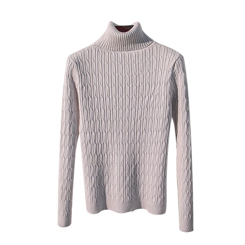 

Autumn winter fashion plus velvet thick sweater casual high collar knit Slim warm bottoming Multi-color optional pullover Female