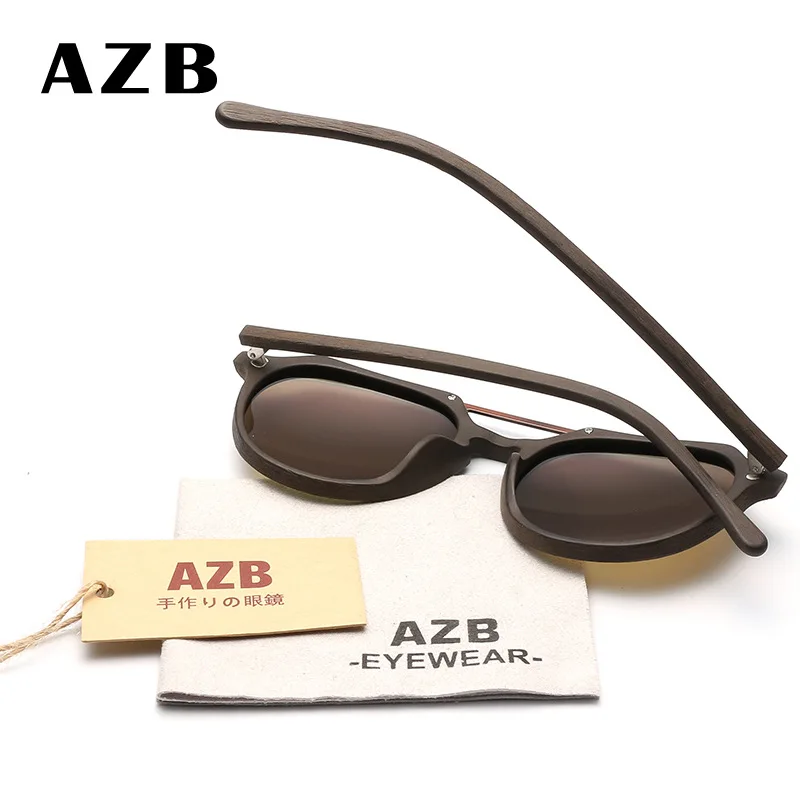 Солнцезащитные очки AZB Caoting поляризационные линзы деревянные Ретро стиль