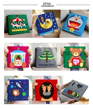 

DIY Cartoon Scrapbooking Baby's Growth Album Baby Album Diary of the Newborn Growth Record Album
