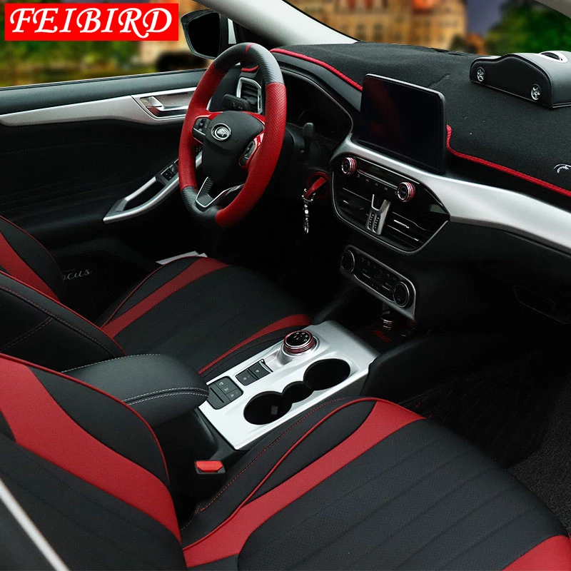 Матовые Серебристые молдинги для салона Ford Focus 2019 ABS внутренняя дверь подлокотник