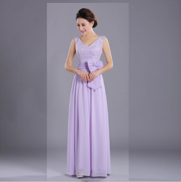 Greek Chiffon Bridesmaid Las Summer Women Light Purple Lace Top Greek Chiffon Bridesmaid Las Summer Women Light Purple Lace Top Dress Formal Long Dresses Lavender For Wedding Guest D1919 In From
