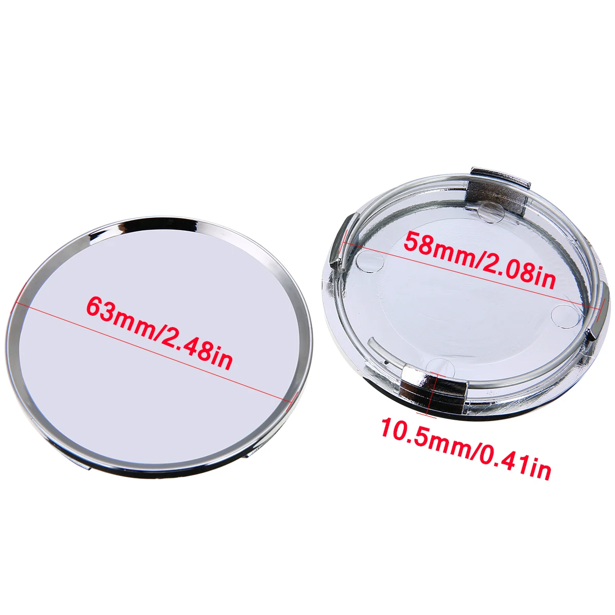 Mayitr 4pcs/set Silver Universal Wheel Center Hub 63mm Plastic Car Vehicle Wheel Center Cap Covers for Car Styling