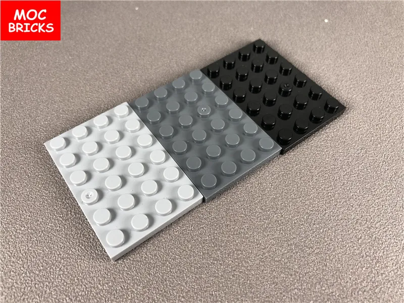 20 шт./лот MOC кирпичи белая пластина 4x6 подходит для 3032 развивающие строительные
