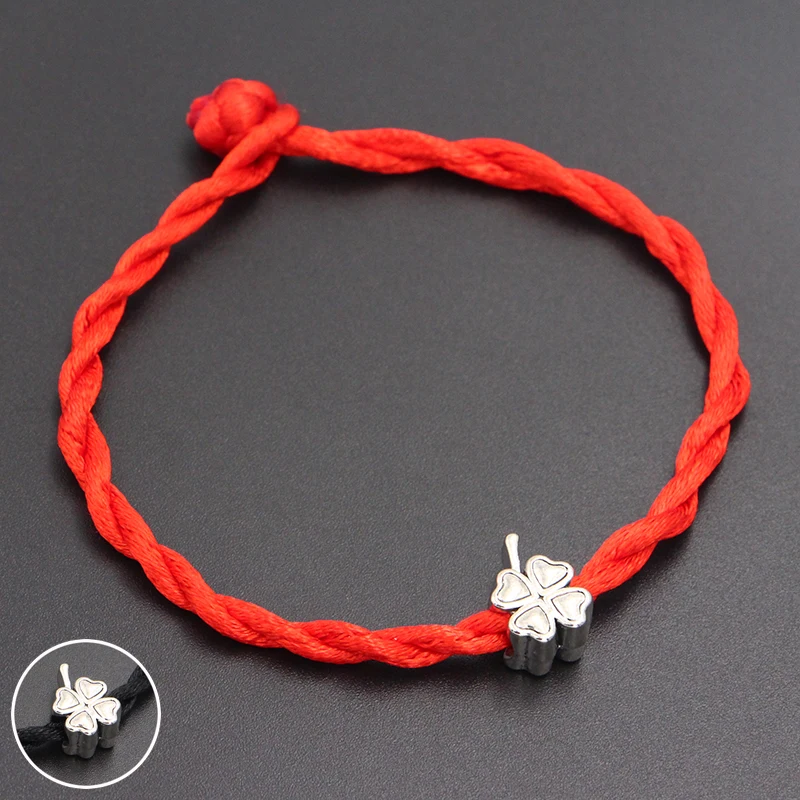 2X Handmade Lucky Red String Bracelet Beaded Braided Rope Cord Gift ZB 
