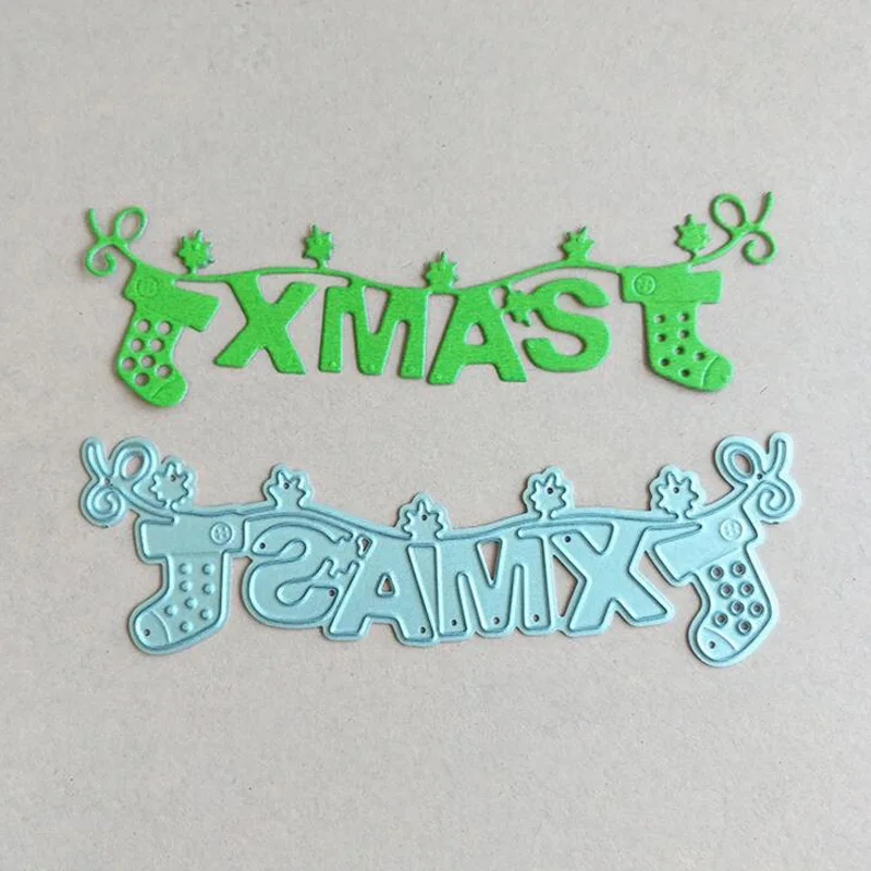 

Xmas Metal Cutting Dies Merry Christmas Paper Card Craft DIY Scrapbooking Photo Album Stencils Decorative Embossing Dies Cut