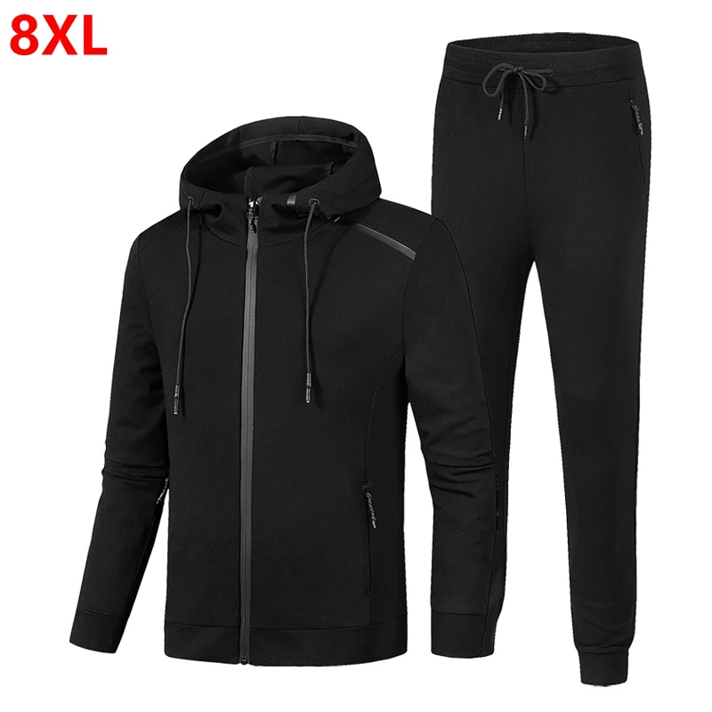 

Plus size spring loaded large size Suit plus size solid color thin tourism Men's Sets 8XL 7XL 6XL 5XL 4XL jogging Men's Clothing