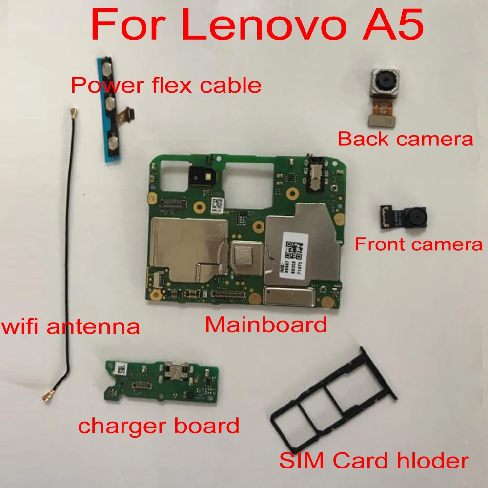 Материнская плата задняя камера Мощность Объем chager плата flex Для lenovo A5 L18011 SIM держатель для карт материнская плата аксессуар пряди