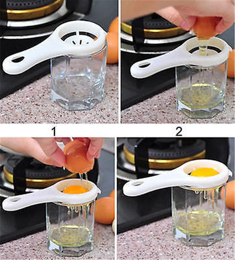 Fashion Household Plastic White Egg Yolk Seperator Separator Kitchen Cooking Gadget Sieve Tools White Egg Separator