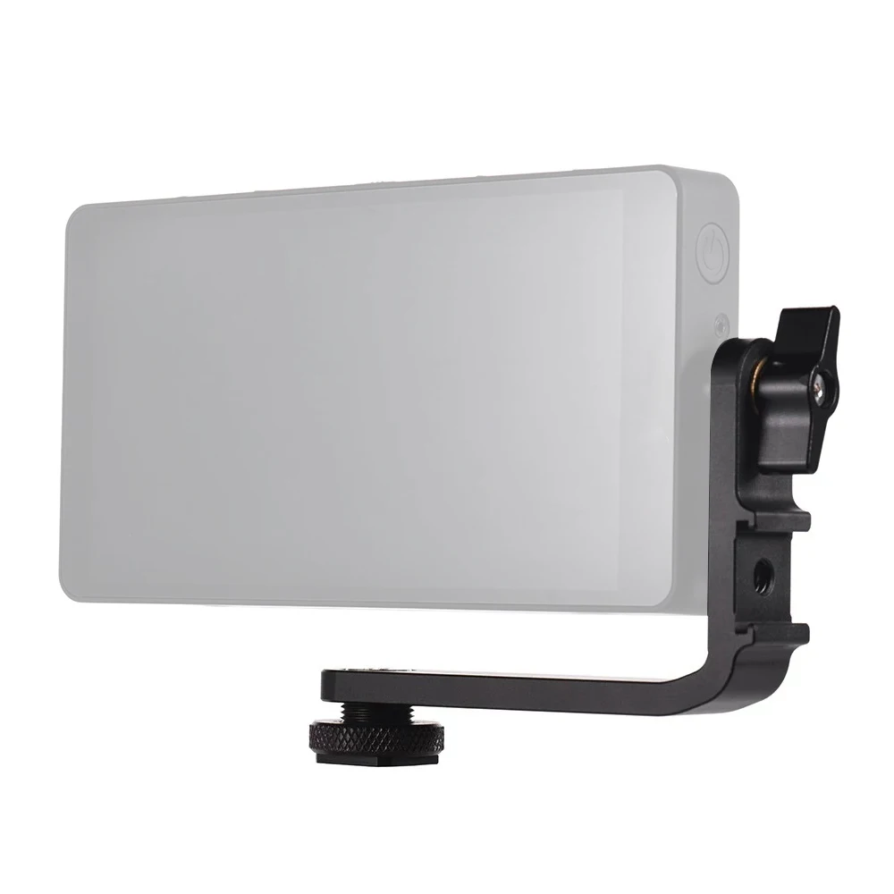 

Camera Monitor Tilt Arm L Bracket Swivel with Cold Shoe Handheld Gimbal MIc Video Light Extension Mount Stand Support 4.5''-5.5