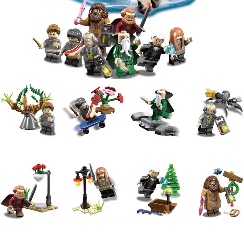 

NEW 8pcs Fantastic Beasts Dumbledore Hermione Granger Draco Malfoy Building Blocks Set LegoINGly Harri Potter Hogwarts Figures
