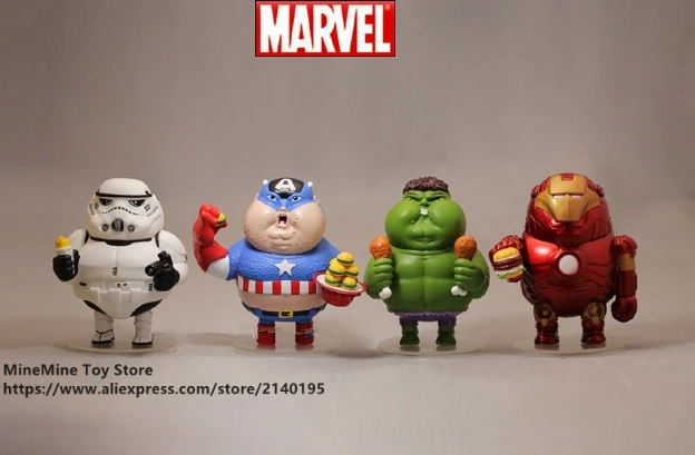 

ZXZ Marvel Avengers Star War Captain America 12cm Action Figure Anime Mini Decoration PVC Collection Figurine Toy model child