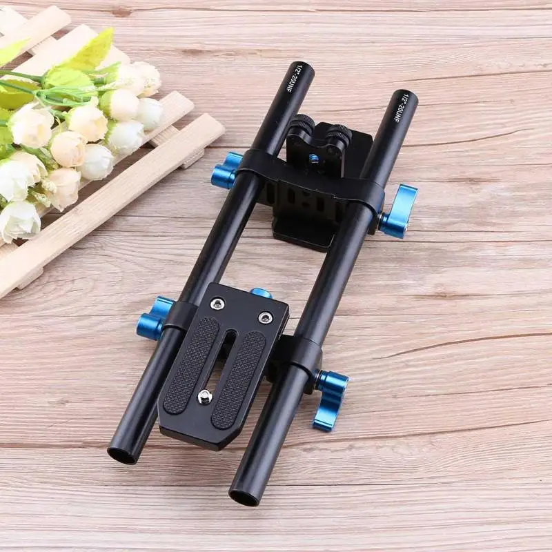 Universal Aluminium Alloy Rail System SLR Camera DV Slider Track Video Stabilizer Rail Track with 1/4 3/8 Screw Mount Adapter