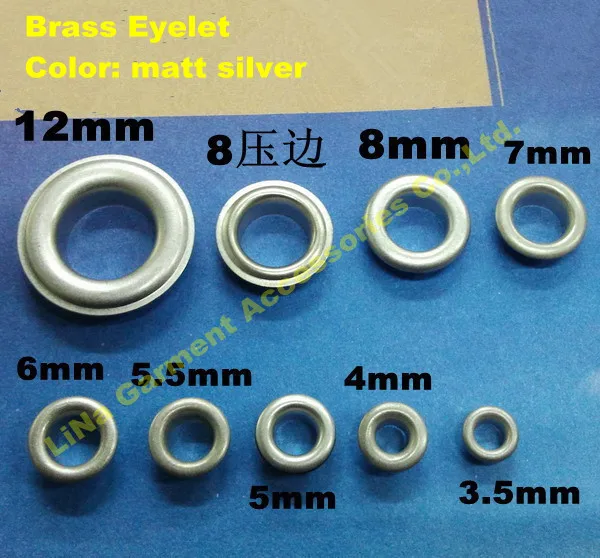 

Matte Silver 4mm Eyelets for Apparel and Scrapbook brass metal eyelets for garment bags wallet etc accessories free shipping