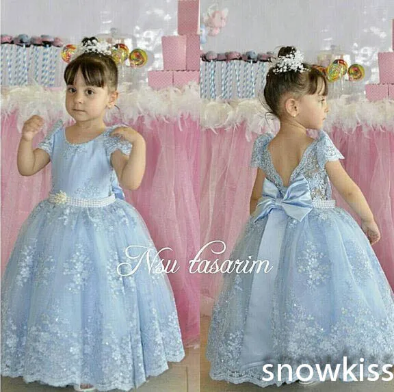 light blue baby dress
