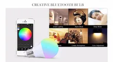 5pcs/lot 4.5W E27 220V 110V RGB +WW Lamp Bulb Light Bulbs Bluetooth 4.0 Smart Lighting Lamp Color Change Dimmable for Home
