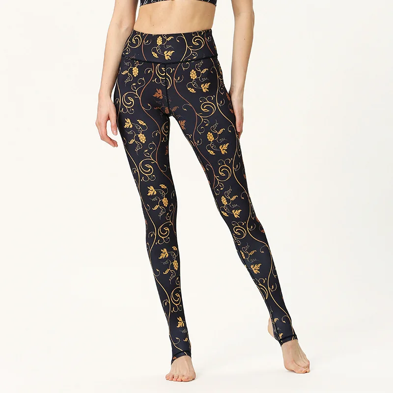 

Women's Sports Pants Printed Leggings Breatahble Sport Women Tummy Control Fitness Slim High Waist Stretchy Yoga Tights C8