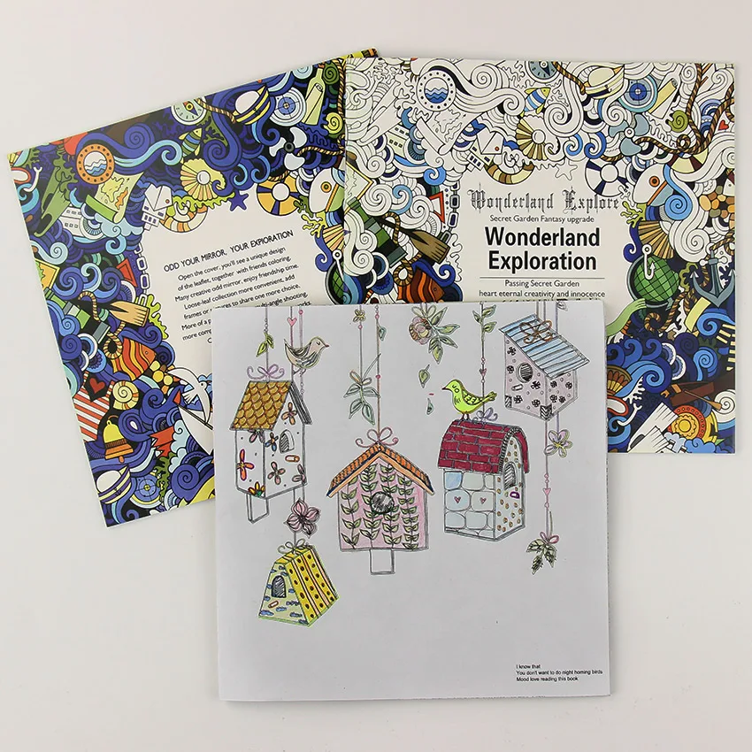 24 Pages New Wonderland Exploration Flower Black and White DIY Coloring Book Painting Graffiti Book Relieve Stress Art Book 24 Pages New Wonderland Exploration Flower Black and White DIY Coloring Book Painting Graffiti Book Relieve Stress Art Book