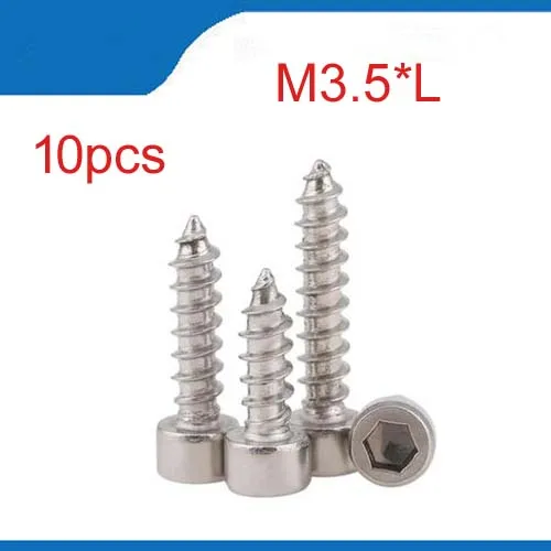 

10PCS-M3.5*16/20/25 304 Stainless Steel Hexagon Tapping Screws / Model Self-Tapping / Audio Screws