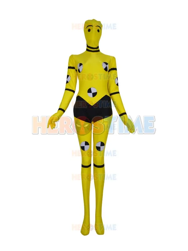 X men Costume Hot Sale Lycra Spandex female fullbody Halloween Yellow