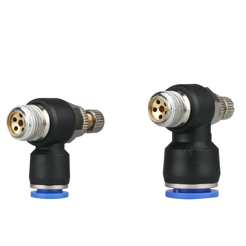 

10pcs/lot SL 6mm-M5 Air Speed Flow Controller Fitting Exhaust Valve Pneumatic Coupling Throttle For 6mm Tube M5 Thread SL6-m5